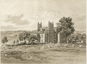 Oaken - Farm House: sepia vask tegning, 5. august 1820 (tegning)
