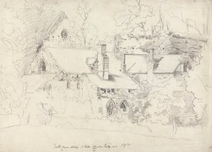 Valley Cross Abbey, Denbighshire af Cornelius Varley