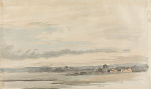 Udsigt i Suffolk af Cornelius Varley