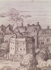 The Globe Theatre, detalje fra en gravering af Cornelius de Visscher