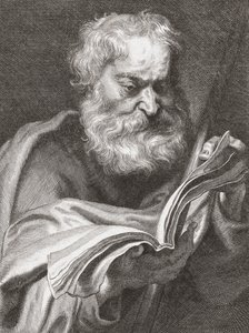 Apostlen Thomas, tvivlende Thomas, portræt. af Cornelius van Caukercken