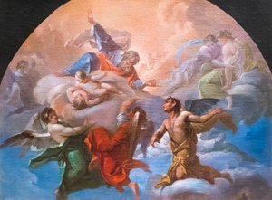 Satan foran Gud, ca. 1750 (olie på lærred)