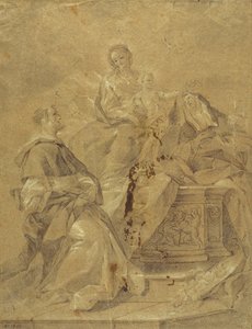 Jomfruen med barnet, den hellige Katarina af Siena og den hellige Dominikus af Corrado Giaquinto