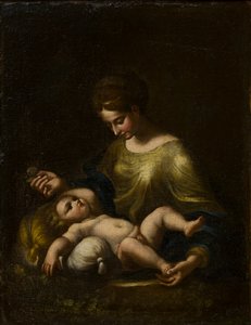 Madonnaen og barnet, ca. 1509-34 (olie på lærred)