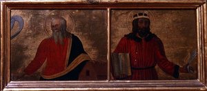 Noah og David (tempera på panel) af Cosimo Rosselli