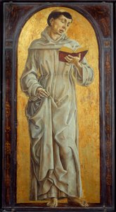 Sankt Antonius af Padova læser (san antonio di padova) Træmaleri af Cosme Tura (1430-1495) Søn. 0,71x0,31 m