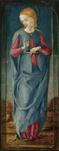 The Virgin Annunciate [midterste højre panel] af Cosmè Tura