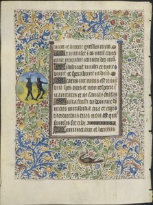 Blad fra en timebog: Two Devils verso, ca. 1460. af Coëtivy Master