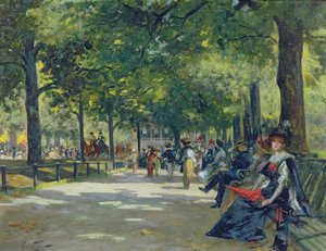 Hyde Park, London (olie på lærred)