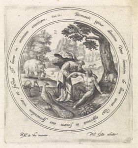 Adams skabelse Historien om Adam og Eva (serietitel) af Crispijn van de Passe (I)