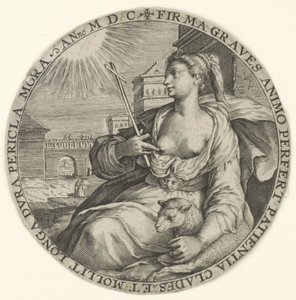 Tålmodighed Teologiske dyder (serietitel) Virtutu Theologicaru (serietitel) af Crispijn van de Passe (I)