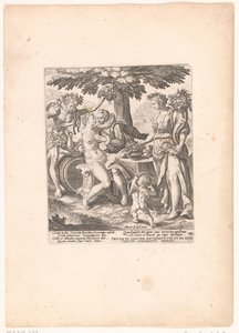 Mand i gezelschap van Venus, Ceres og Bacchus Venus er kold uden Ceres og Bacchus af Crispijn van de Passe (I)