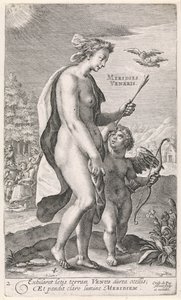 Eftermiddag Meridies Veneris (titel på objekt) De fire gange på dagen (serietitel) af Crispijn van de Passe (I)