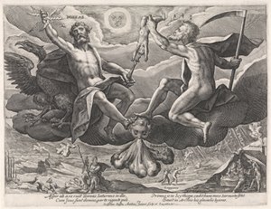 nordenvind Boreas (titel på objekt) De fire vinde (serietitel) af Crispijn van de Passe (I)