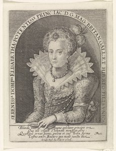 Portræt af Elisabeth Stuart, dronning af Bøhmen af Crispijn van de Passe (I)