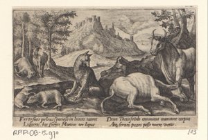 Psamathe forvandler ulven til marmor Metamorphoses of Ovid (serietitel) af Crispijn van de Passe (I)