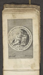 Putto med tablet Putti forestiller Guds ord (serietitel) Verbum Dei (serietitel) af Crispijn van de Passe (I)