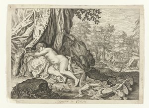 Jupiter og Callisto Metamorfosen van Ovidius (serietitel) af Crispijn van de Passe (II) (attributed to)