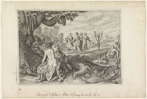Apulus bliver til et oliventræ Metamorphoses of Ovid (serietitel) af Crispijn van de Passe (II) (workshop of)