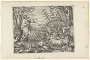 Orpheus fortryller dyrene med sin musik Metamorphoses of Ovid (serietitel)