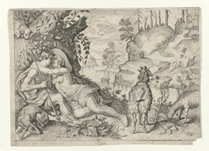 Polyphemus blev fanget af Acis en Galatea Metamorfosen van Ovidius (serietitel)