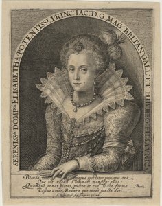 Elizabeth, prinsesse, hustru til kurfyrst Frederik V, konge af Bøhmen af Crispijn van de Passe I
