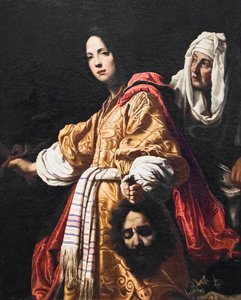 Judith med hovedet af Holofernes (olie på lærred)