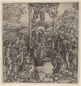 Magiernes tilbedelse af Cristofano Robetta