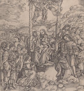 Tilbedelse af Magi, 1500-10. af Cristofano di Michele Martini
