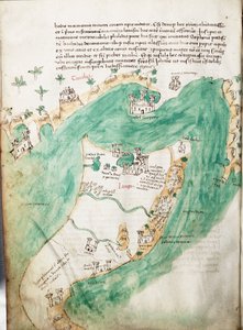 Kort over Kos og Bodrum, ca. 1420 (pergament)