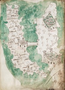 Euboea og Athen, ca. 1420 (pergament)