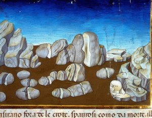 Verdens ende: et jordskælv vil ødelægge verden (c.148v). 1476 af Cristoforo De Predis
