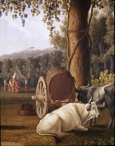 Høst nær Napoli Detalje af køer - (Høst nær Napoli) Maleri af Cristoforo Kneip (1700-tallet) Napoli, Museo Nazionale di San Martino af Cristoforo Kneip