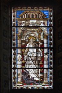 Saint Bernard (farvet glas) af Cristoforo de Mottis