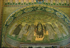 Madonna og barn, ca. 540 (mosaik)