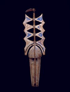 Nwenka maske, 20. århundrede (træ, pigment og metal) af Culture Bobo