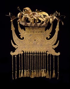 Hovedbeklædning, slutningen af det 19.-begyndelsen af det 20. århundrede (guld og guldfolie)
