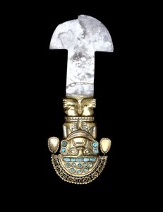 Ceremoniel tumi, Mellem Sicán periode, 900-1100 (guld, sølv og turkis)