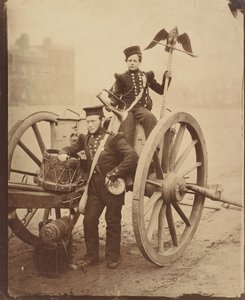 Trompetist Gritten og trompetist Lang i Woolwich, 1856. af Cundall and Howlett
