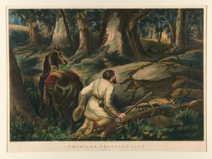 American Frontier Life/ On the War Path af Currier and Ives
