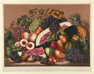 Amerikansk frugtstykke af Currier and Ives
