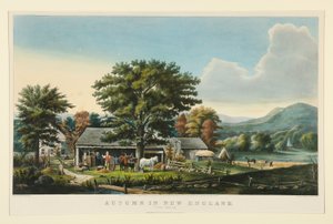 Efterår i New England: Ciderfremstilling af Currier and Ives