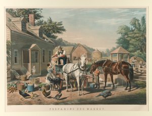 Forberedelse til marked af Currier and Ives
