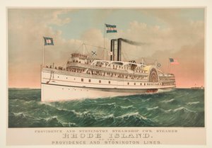 Providence og Stonington Steamship Co af Currier and Ives