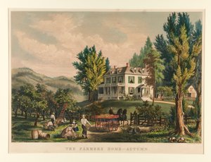 Farmers Home - Efterår af Currier and Ives