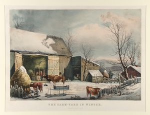 Gården om vinteren af Currier and Ives