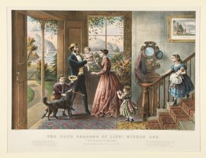 Livets fire årstider: middelalder (s. 1079) af Currier and Ives