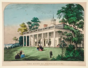Hjemmet i Washington/ Mount Vernon, VA af Currier and Ives