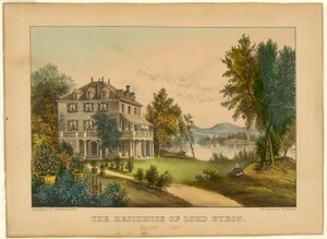 Lord Byrons bolig af Currier and Ives