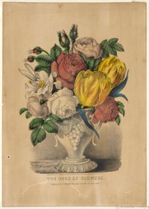 Vasen med blomster af Currier and Ives